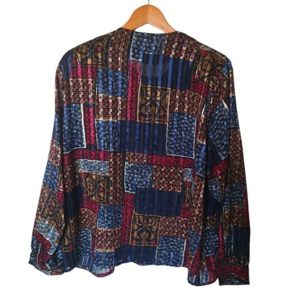 Yves St. Clair 2 Vintage Blouse 18W Striped Button - Picture 6 of 11